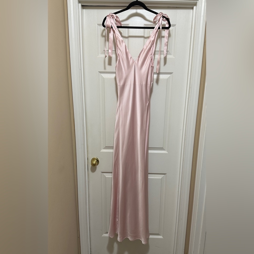 NWT Reformation Pernille Silk Dress - Cherry Blossom - Picture 8 of 15